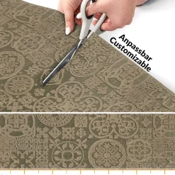 Teppichläufer Flurläufer Küchenläufer Velours waschbar rutschfest Jacquard Teppich Sisi Raku Braun 65cm Breit