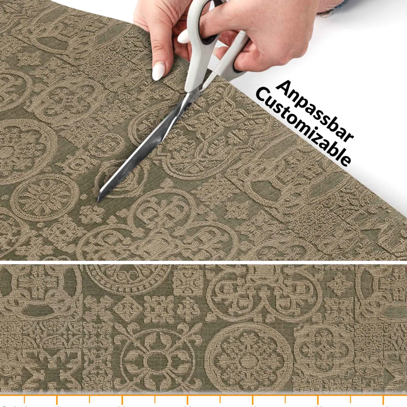 Teppichläufer Flurläufer Küchenläufer Velours waschbar rutschfest Jacquard Teppich Sisi Raku Braun 65cm Breit