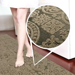 Teppichläufer Flurläufer Küchenläufer Velours waschbar rutschfest Jacquard Teppich Sisi Raku Braun 65cm Breit