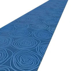 Teppichläufer Flurläufer Küchenläufer Velours waschbar rutschfest Sisi Essence Blau 50cm Breit