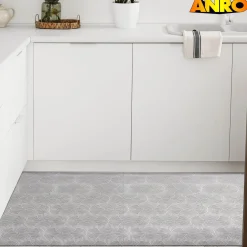 Teppichläufer Küchenläufer Flur Läufer Velours rutschfest waschbar Grau Velora 3 Breiten