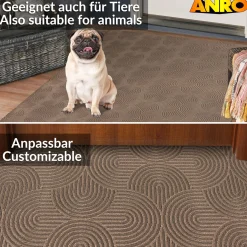 Teppichläufer Küchenläufer Flur Läufer Velours rutschfest waschbar Braun Velora 3 Breiten