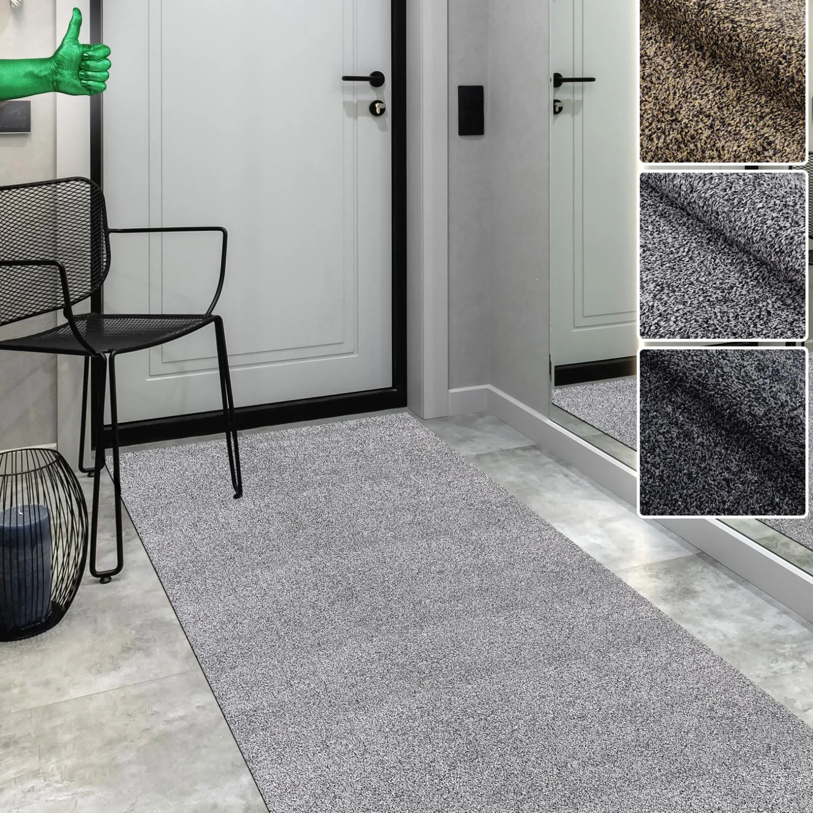 Teppichläufer Läufer Flur Schmutzfangteppich Sauberlaufmatte Dover Meterware Breite 100cm