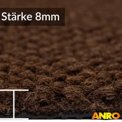 Teppichläufer Schmutzfangmatte Flur Läufer Schmutzfangläufer Teppichboden robust rutschfest Sauberlaufmatte Meterware 120 cm Braun