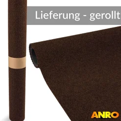Teppichläufer Schmutzfangmatte Flur Läufer Schmutzfangläufer Teppichboden robust rutschfest Sauberlaufmatte Meterware 120 cm Braun