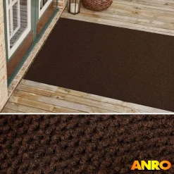 Teppichläufer Schmutzfangmatte Flur Läufer Schmutzfangläufer Teppichboden robust rutschfest Sauberlaufmatte Meterware 120 cm Braun