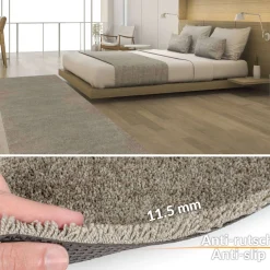 Teppich Wohnzimmer Kurzflor Teppich Getuftet Teppichboden Princess 2 Farben Breite 100cm