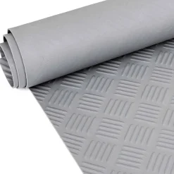 TPE Gummimatten geruchsarm Meterware Riffelblechoptik Grau 3mm -100 cm Breit