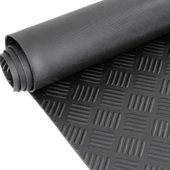 TPE Gummimatten geruchsarm Schwarz Riffelblechmatte geruchsarm 3mm -100 cm Breit Rollenware