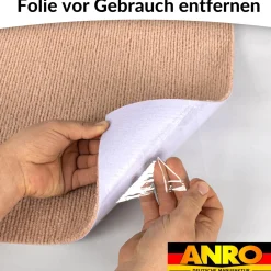 Treppenteppich Stufenmatte Treppenstufen Teppich selbsthaftend Stufenmatte Rechteckig NEMESIS Hellbraun