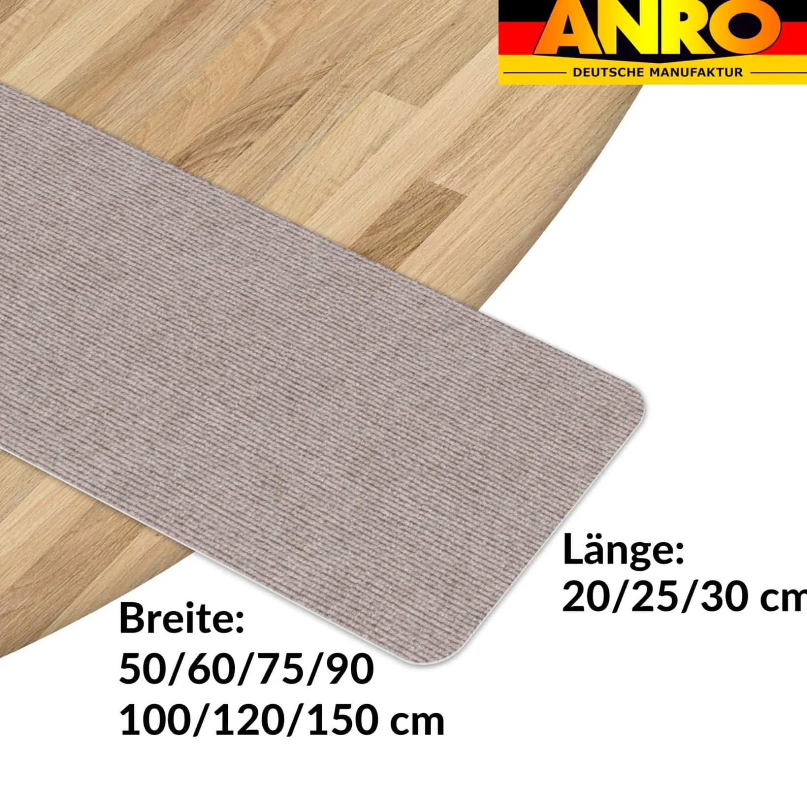 Treppenteppich Stufenmatte Treppenstufen Teppich selbsthaftend Stufenmatte Rechteckig NEMESIS Beige