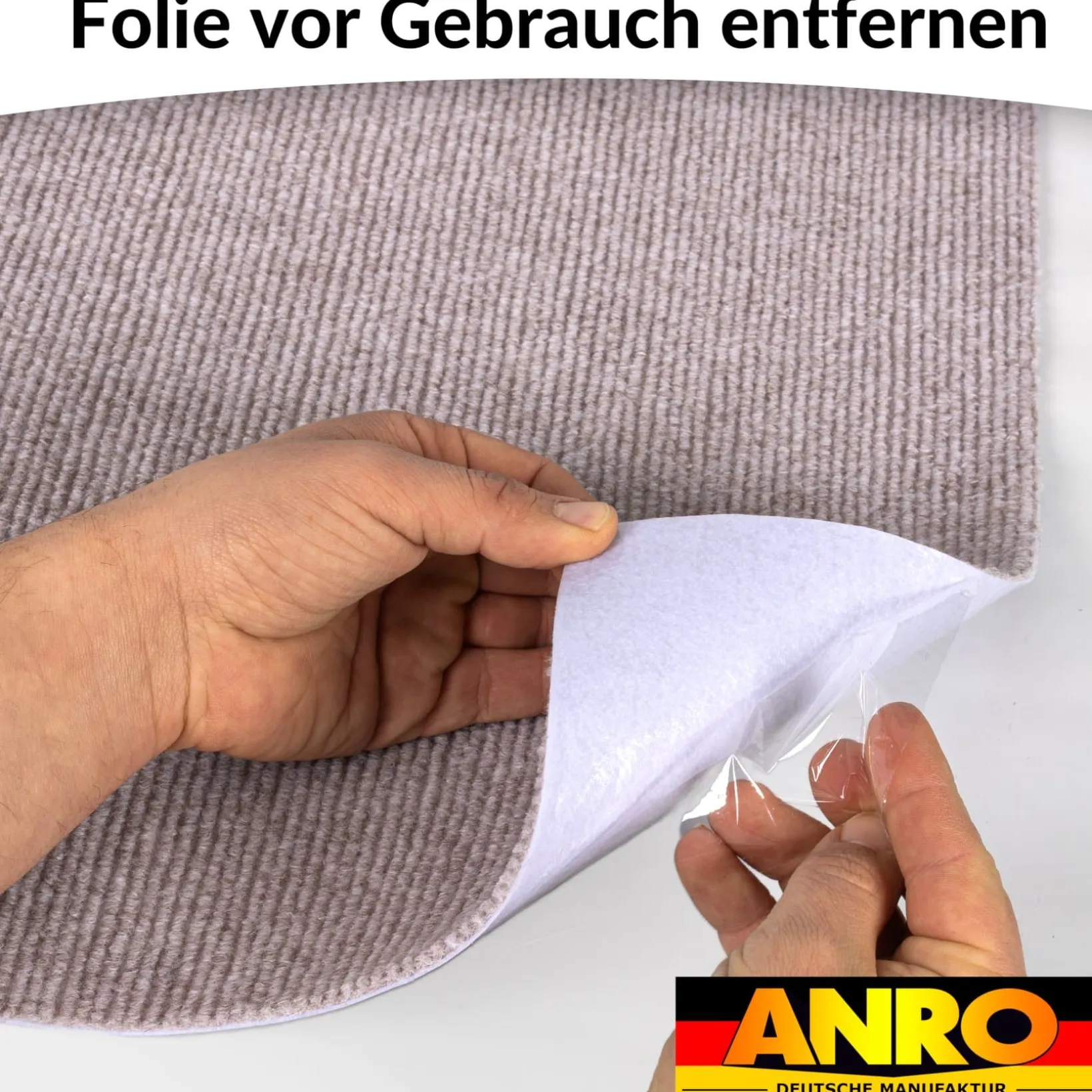 Treppenteppich Stufenmatte Treppenstufen Teppich selbsthaftend Stufenmatte Rechteckig NEMESIS Beige