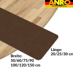 Treppenteppich Stufenmatte Treppenstufen Teppich selbsthaftend Stufenmatte Rechteckig NEMESIS Schoko