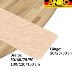 Treppenteppich Stufenmatte Treppenstufen Teppich selbsthaftend Stufenmatte Rechteckig NEMESIS Creme