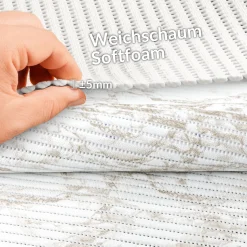 Weichschaummatte Badematte Weichschaum Bad Marmor Braun Breite 130cm Breite Meterware