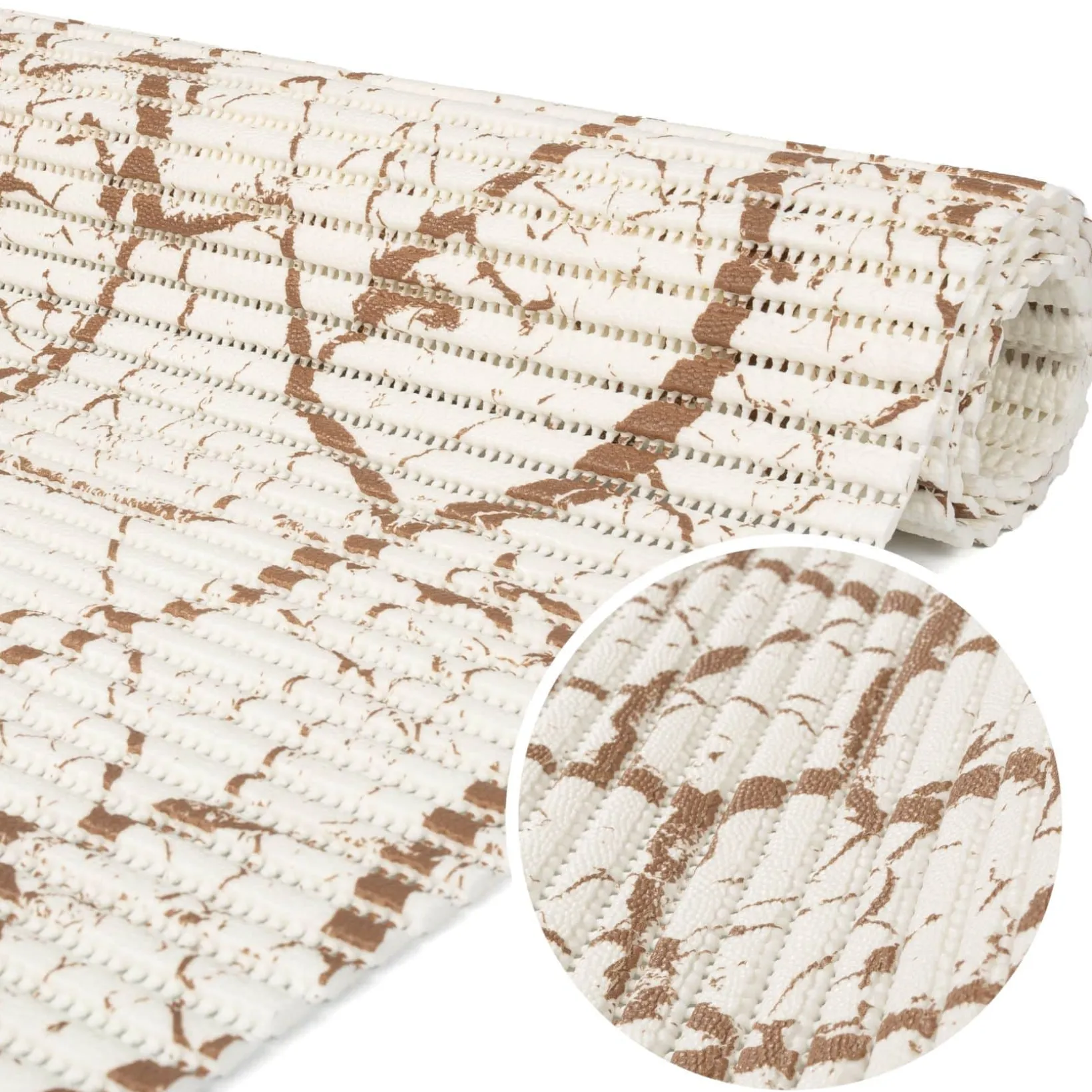 Weichschaummatte Badematte Weichschaum Bad Marmor Beige Breite 130cm Meterware