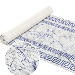 Weichschaummatte Bad Weichschaum Badematte Breite 65cm Marmor Blau
