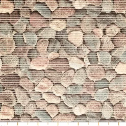 Weichschaummatte Bad Weichschaum Badematte Steine Bunt Kieselsteine Breite 65cm Meterware