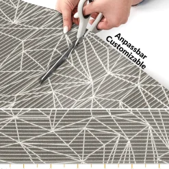 Weichschaummatte Bad Weichschaum Badematte Prisma Schwarz 65cm Breite Meterware