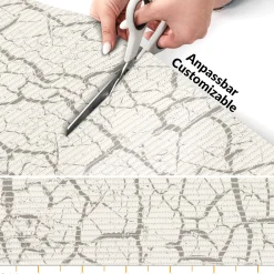 Weichschaummatte Bad Weichschaum Badematte Marmor Grau 65cm Breite Meterware