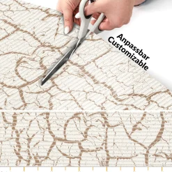 Weichschaummatte Bad Weichschaum Badematte Marmor Beige 65cm Breite Meterware