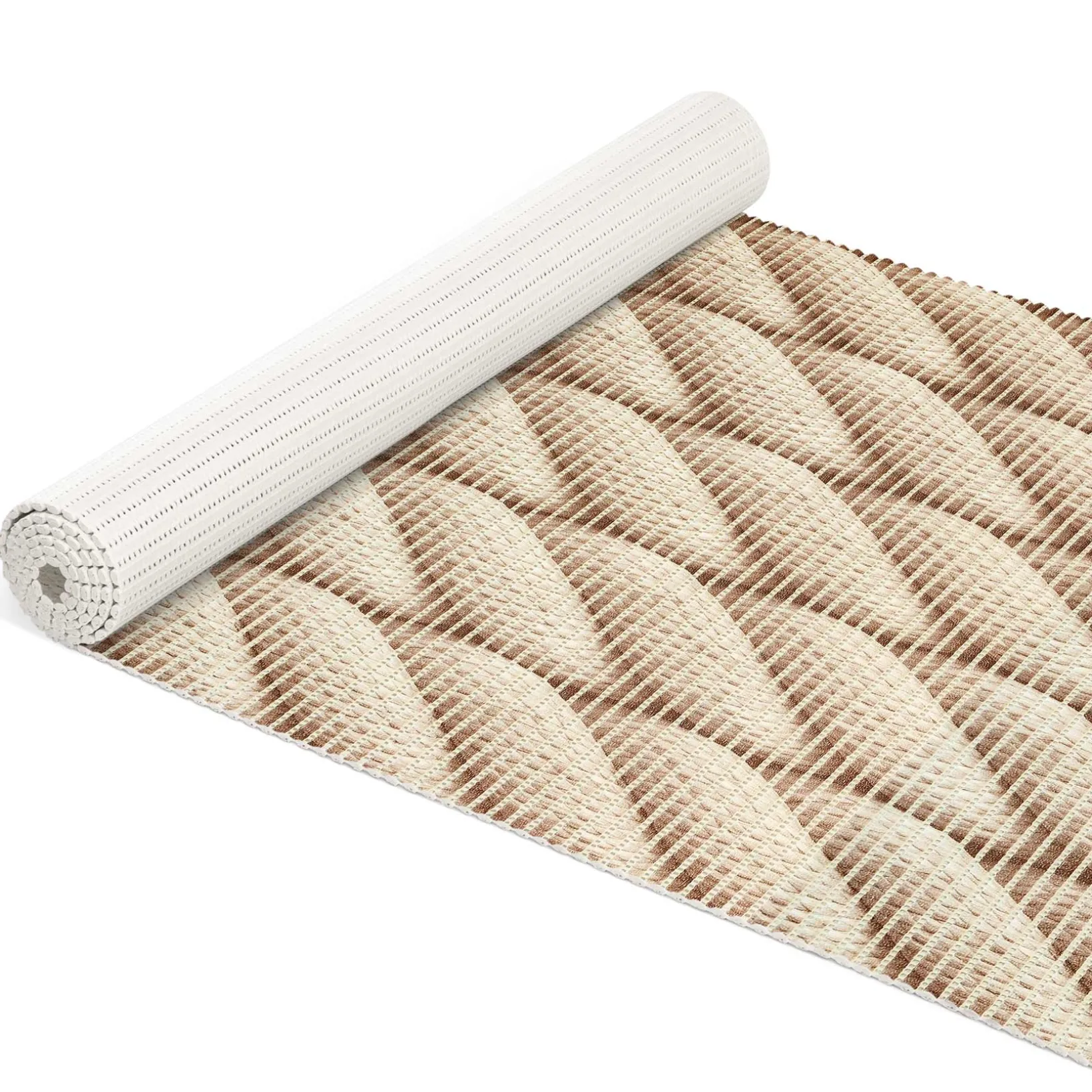 Weichschaummatte Bad Weichschaum Badematte Jute Marine Beige Breite 65cm Meterware