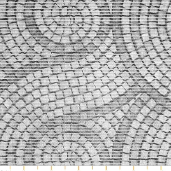 Weichschaummatte Bad Weichschaum Badematte Mosaiksteine Steine Grau Breite 65cm Meterware