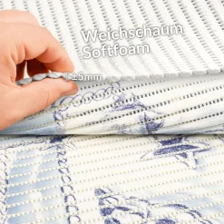 Weichschaummatte Bad Weichschaum Badematte Delfine 65cm Breite Meterware