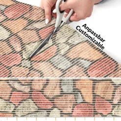 Weichschaummatte Bad Weichschaum Badematte Mosaiksteine Bunt Breite 65cm Meterware
