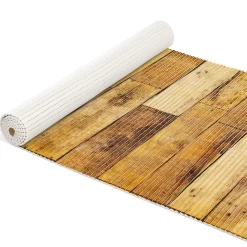 Weichschaummatte Bad Weichschaum Badematte Beige Natur Holz Breite 65cm Meterware