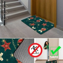 Weihnachtsfußmatte Weihnachtsteppich Fußmatte Schmutzfangmatte Flurläufer – 5 Designs