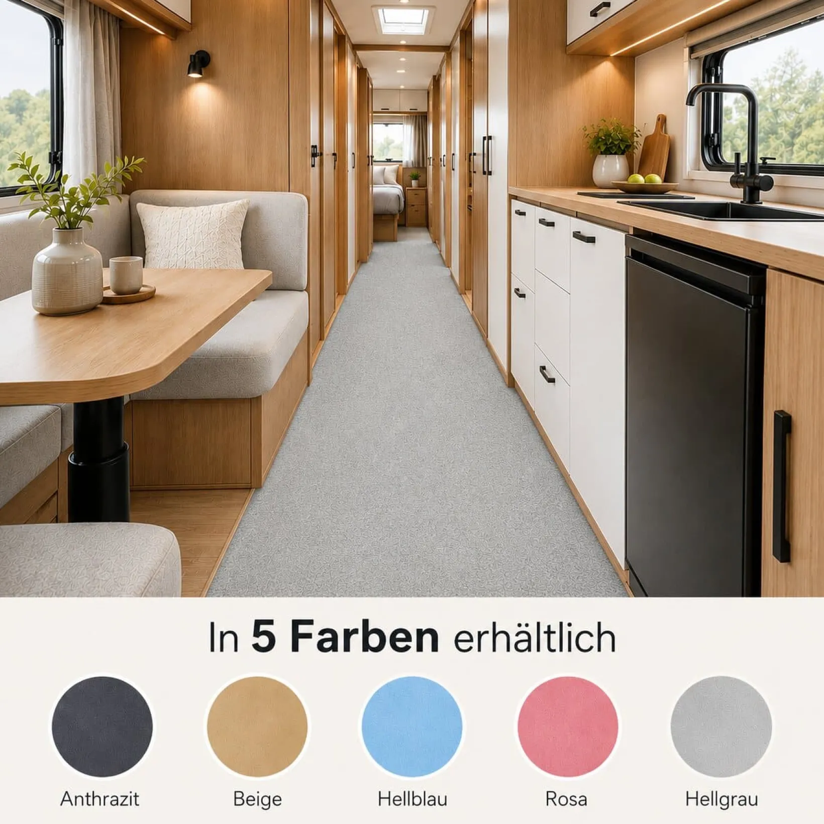 Wohnwagen Teppich Wohnmobil Teppichboden nach Maß Caravo